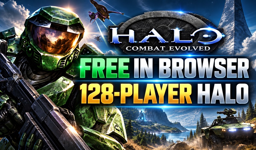 AmigamagazineGA's tweet photo. Halo: Combat Evolved is playable free in your browser, complete with campaign, split-screen co-op and support for up to 128-player multiplayer. No traditional PC install needed. Here’s what works, what doesn’t, and why it matters. #Halo #RetroGaming  https://t.co/xfSXcokPiZ https://t.co/A8nXd51T62