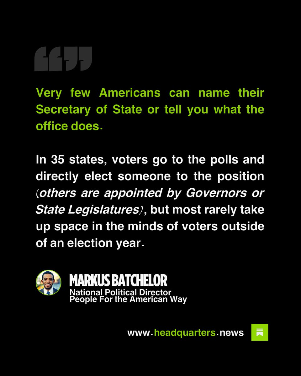 MarkusforDC's tweet photo. Do you know your Secretary of State?

Most Americans can’t name them, but in 2020 they played huge role in stopping Trump’s attempted post-election coup.

They may have to do it again. https://t.co/HlHfDa5jRR