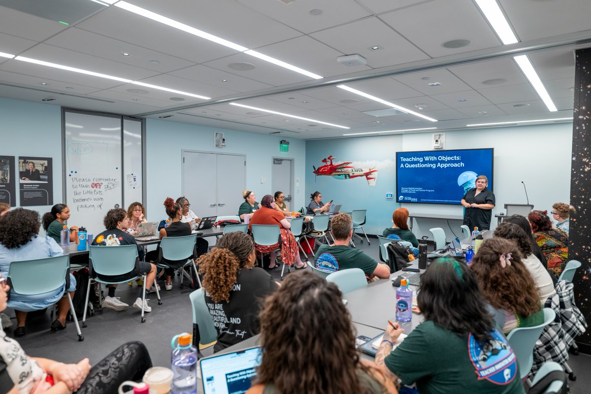 airandspace's tweet photo. The Museum is celebrating the re-opening of two classrooms dedicated to aerospace learning thanks to a $1 million gift from GE Aerospace at our building in Washington, D.C., giving students an opportunity to spark their curiosity and imagine the possibilities of the future. https://t.co/5vI6OLnomo