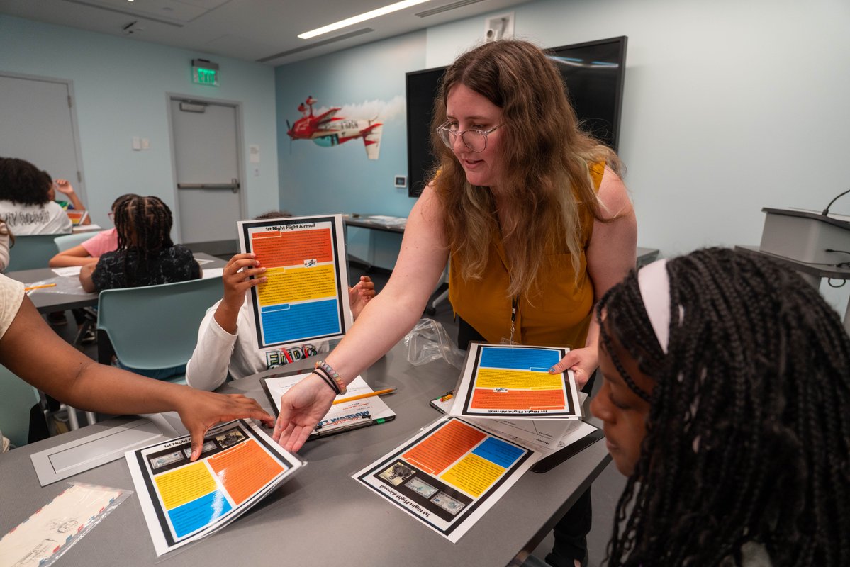 airandspace's tweet photo. The Museum is celebrating the re-opening of two classrooms dedicated to aerospace learning thanks to a $1 million gift from GE Aerospace at our building in Washington, D.C., giving students an opportunity to spark their curiosity and imagine the possibilities of the future. https://t.co/5vI6OLnomo