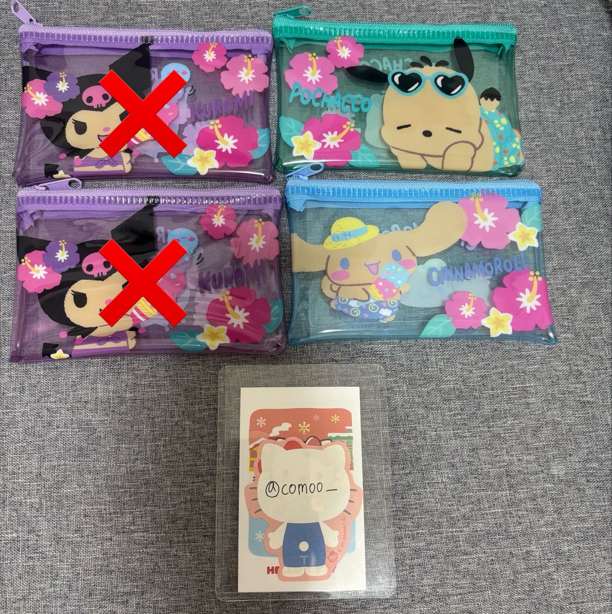 com00__'s tweet photo. 【交換】
サンリオ　日焼けシリーズ　フラットポーチS

《譲》
ポチャッコ✖️1、シナモン✖️1

《求》
同異種キティ

📮郵便希望or大阪市内手渡しです。
検索からもお気軽にお声がけください🙇 https://t.co/EONPuS17pe
