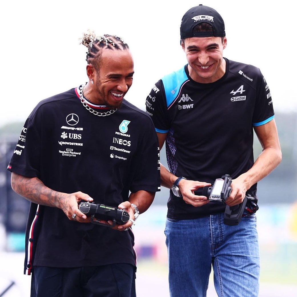 simscircuit's tweet photo. Esteban Ocon will mark his 200th F1 race the same weekend Lewis Hamilton races his 400th - the Brazilian Grand Prix 🥺🥹 https://t.co/sTdYM5e0s4