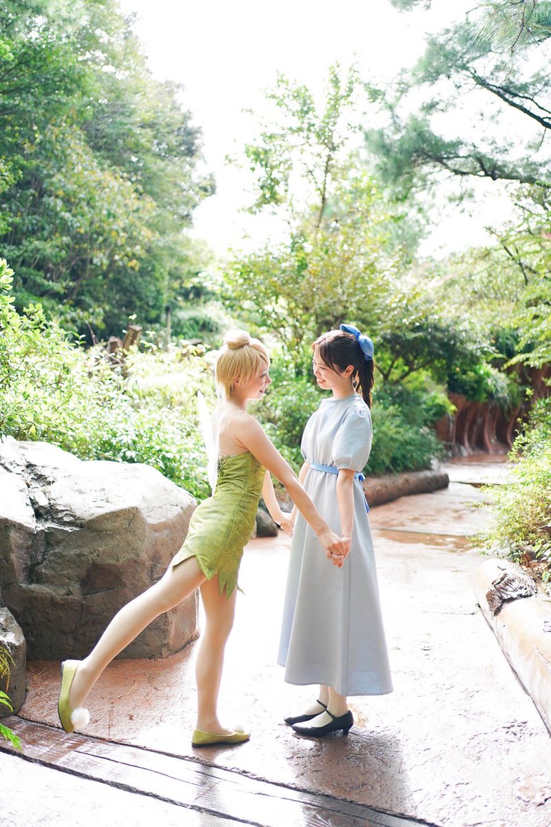 mio_ohitashi's tweet photo. ピーターパン / ウェンディ&amp;ティンカーベル

ウェンディ ▷ friend
ティンカーベル ▷ me
photo ▷ friend

#Dハロ
#Dハロ仮装
#Dハロ仮装2026 https://t.co/vcJuCZQUaZ