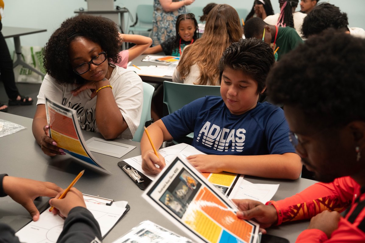airandspace's tweet photo. The Museum is celebrating the re-opening of two classrooms dedicated to aerospace learning thanks to a $1 million gift from GE Aerospace at our building in Washington, D.C., giving students an opportunity to spark their curiosity and imagine the possibilities of the future. https://t.co/5vI6OLnomo