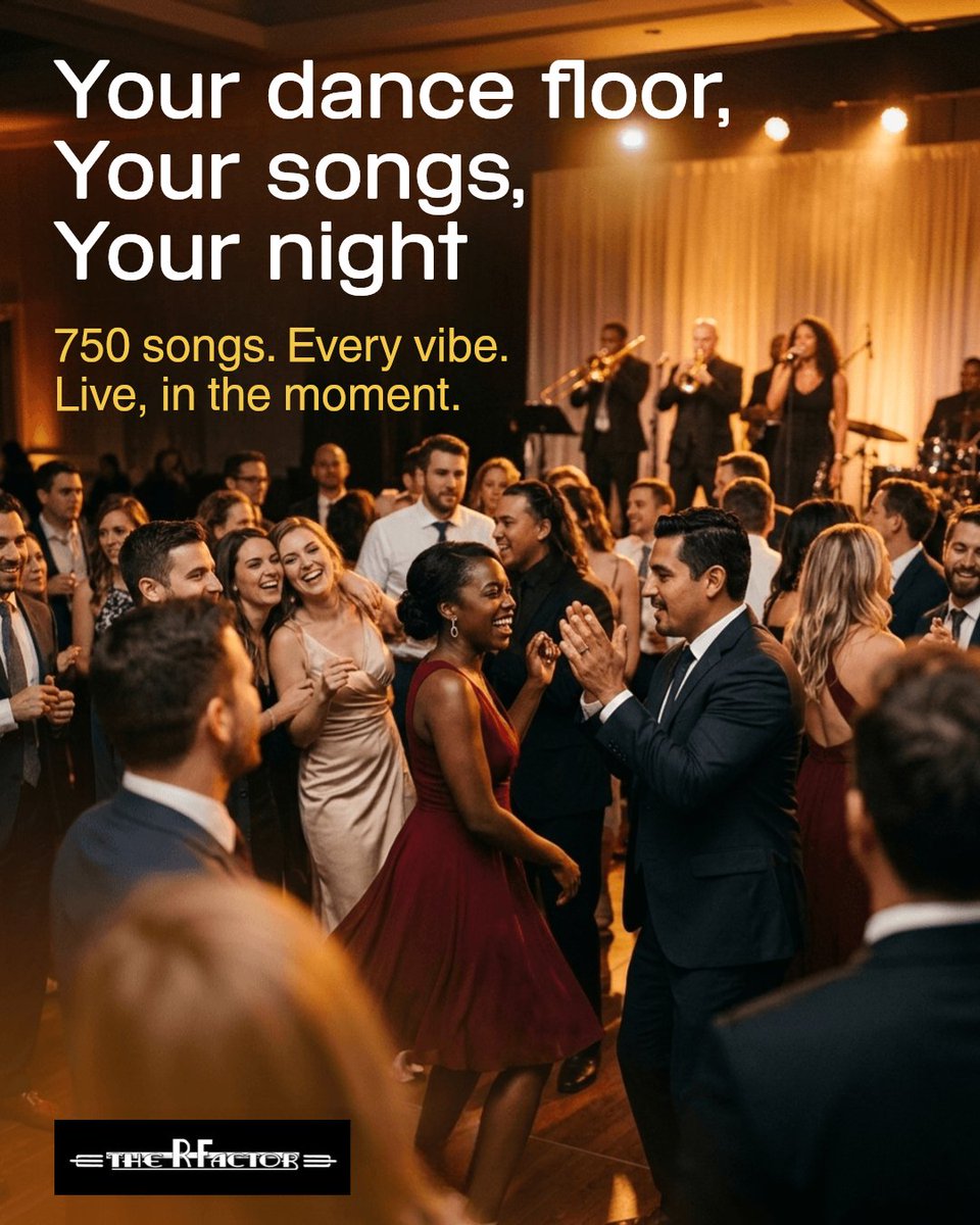 therfactorband's tweet photo. Generic playlists kill wedding energy?

A live band reads the room and keeps your dance floor moving. With 750 songs and 30 years of weddings, The R Factor makes the night feel like yours.

Secure your year-end celebration slot. https://t.co/63PZCFwhrI https://t.co/5OxMcXMsLZ
