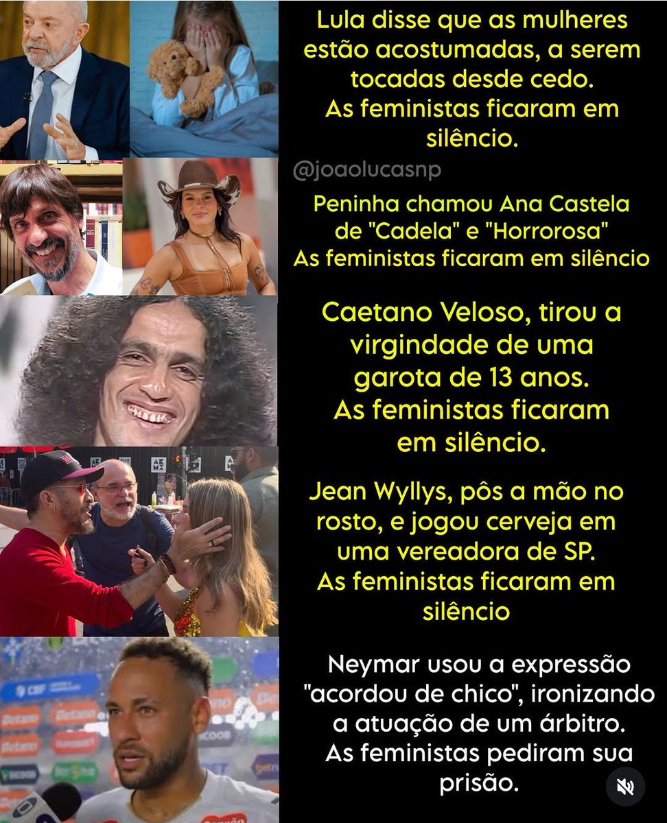 BeatrizGri78766's tweet photo. As FEMINAZES só se pronunciam por interesse próprio https://t.co/6d2MKptdMz