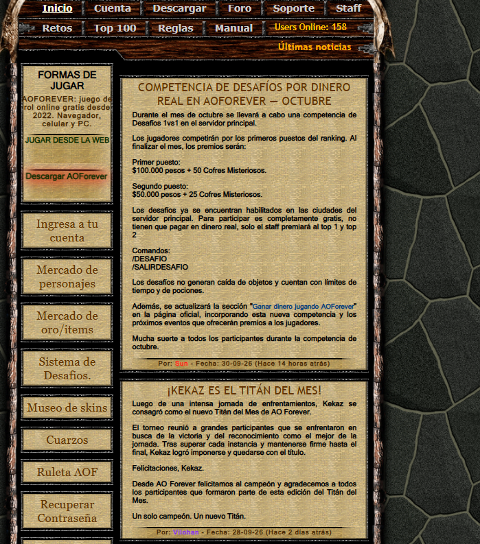 AOF_ARGENTUM's tweet photo. ¡Los desafíos en #AOForever vuelven con todo!

Primer puesto: $100.000 pesos + 50 cofres misteriosos
Segundo puesto: $50.000 pesos + 25 cofres misteriosos

¡Totalmente gratis la inscripción para participar en los desafíos mensuales, no hay que pagar dinero real!

¡Suerte!

#AOF https://t.co/Y2qyJA638m