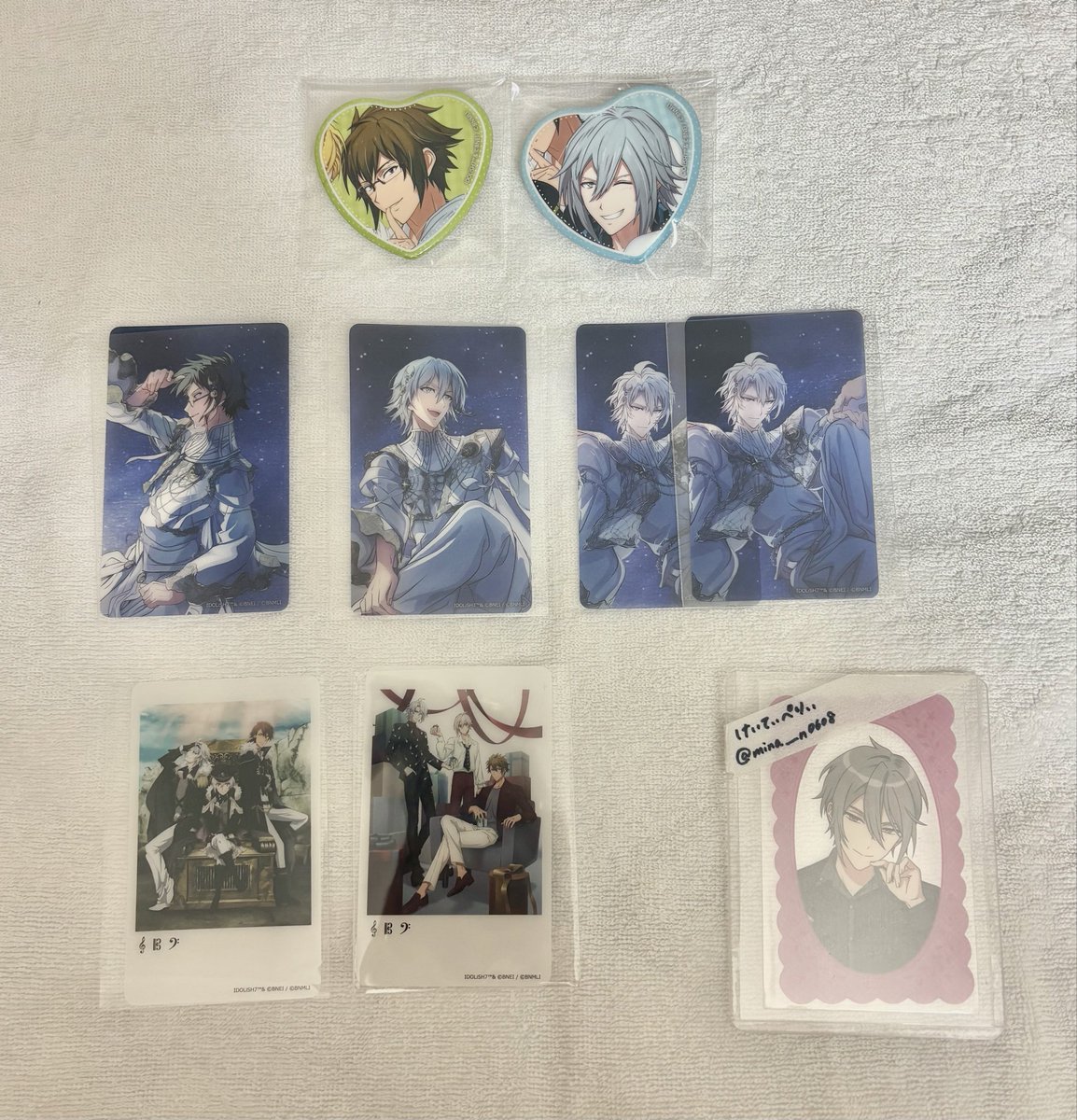minatsukaoru's tweet photo. 【交換】アイナナ アイドリッシュセブン ファミ通 B'slog トレーディングクリアカード クリカ 缶バッジ 

譲▶️写真参照
求⬇️
缶バッジ▶️巳波>壮五
クリアカード▶️巳波1 天1壮五1 ŹOOĻ1 アイナナ（夏）1

☑︎郵送or平日夜池袋お手渡し https://t.co/8Zr7hgKjty