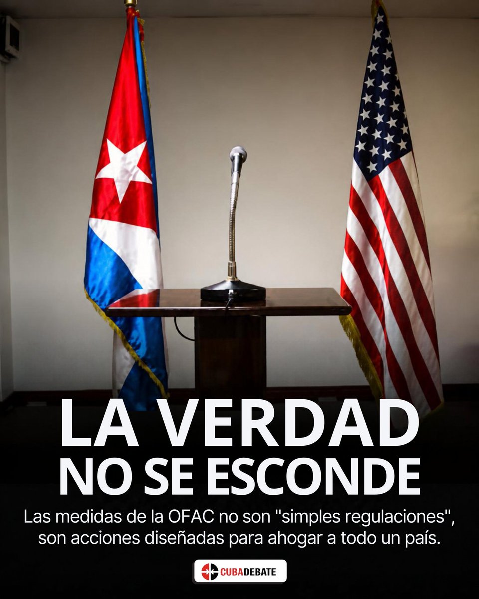 EVilluendasC's tweet photo. No pueden esconderlo: las medidas yanquis anunciadas ayer son un ataque directo al sector privado de #Cuba. Marco Rubio se quitó la careta: ya no es contra "el gobierno", "los militares"..., es el intento de asfixiar a todo el pueblo. ¡#CubaNoEsUnaAmenaza, el #BloqueoGenocida sí! https://t.co/mOoGrqxR73