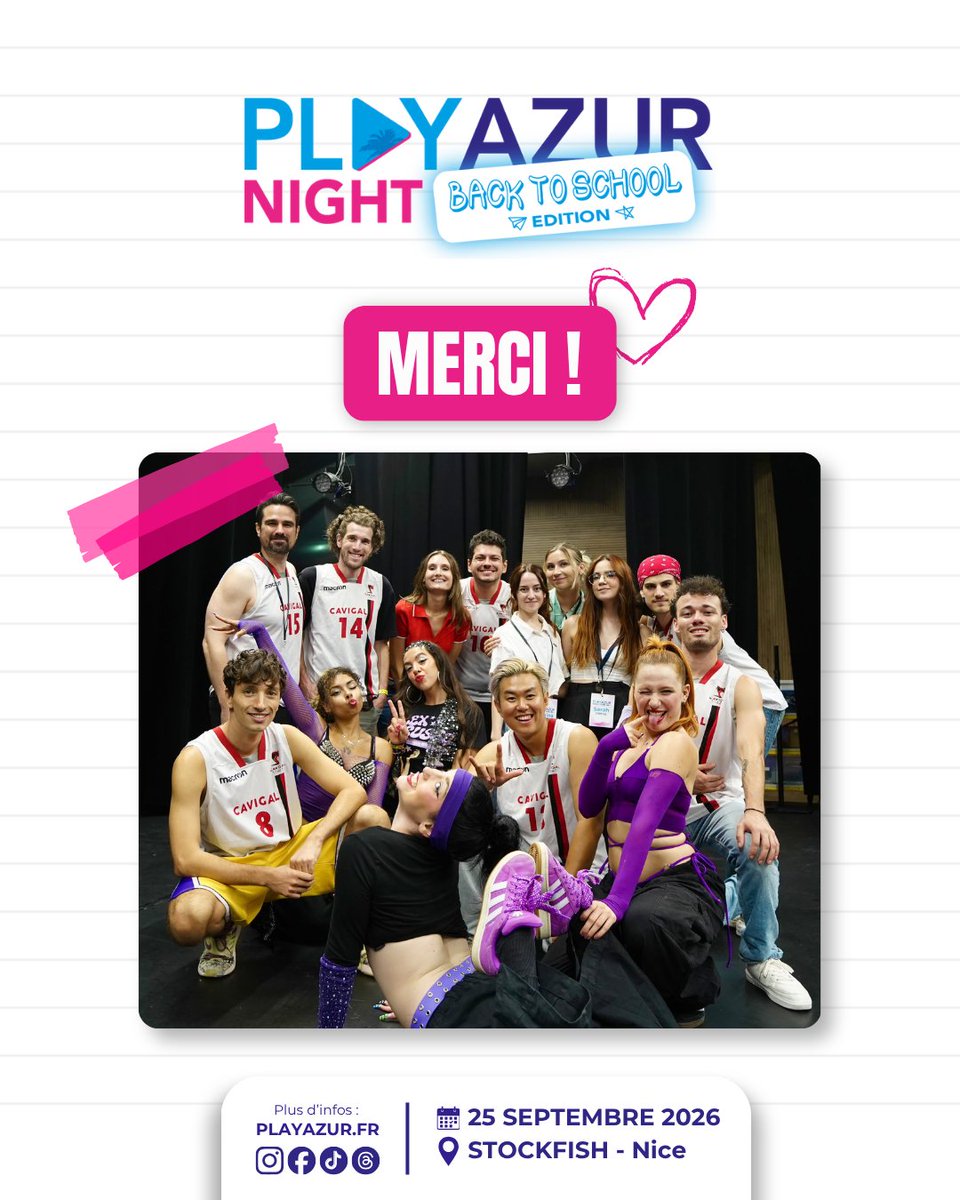 PlayAzur's tweet photo. 🥹 Disney Channel, années 2010 et beaucoup de nostalgie… Merci d’avoir été au rendez-vous pour cette Play Azur Night ! 💗

📸 Les photos sont dispo (en bio) et l’aftermovie arrive bientôt 👀

Alors, la prochaine ? 🪩

#PAN #Nice06 https://t.co/WDv7o9mQo4