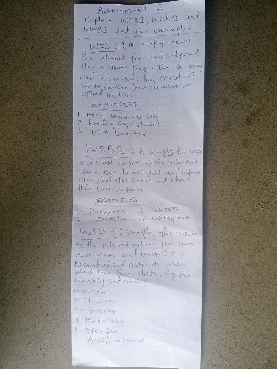 Ytoyin's tweet photo. Class 5: Assignment 1 and 2 combined.

@itsSh0la
@CyrusOlogun
@WEEX_Official
#CryptoWithShola https://t.co/K8tqAH2czq