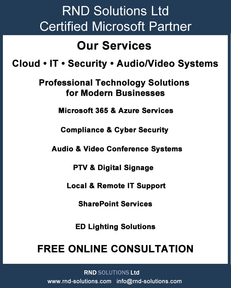 SolutionsRnd's tweet photo. #microsoftcloud #ITSecurity #ITSupport #ITSolutions #Microsoft365 #CyberSecurity #videoconferenceequipment #VideoConferencingSystem #digitalsignage
FREE CONSULT
https://t.co/L7SoA1WnRR
WhatsApp: +44 (0)7919663081 https://t.co/ojehlCKvIr
