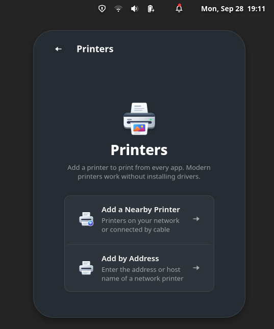 brombinmirko's tweet photo. Do you use printers? I do and it's always a pain, so this is way i want them to be as much simple as possible in Singularity Desktop =)

More info at: https://t.co/ryVhLZg7c5

#Linux #OpenSource #Design https://t.co/gmI1uIcElc