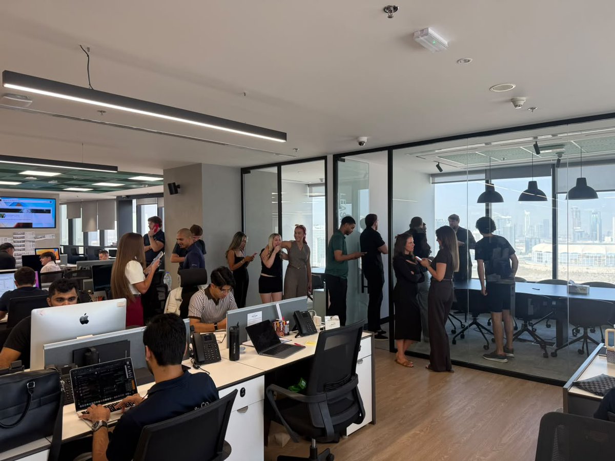 calumwhiteceo's tweet photo. Queue out the door on our leasing floor this morning. Brokers lining up to hand in deal files on the last day of the month, pushing for AED 5M on the board!!! 

Leasing gets overlooked in this industry. Not in our building.

Let's go Q4!🫡 https://t.co/ABhzoFqtMK
