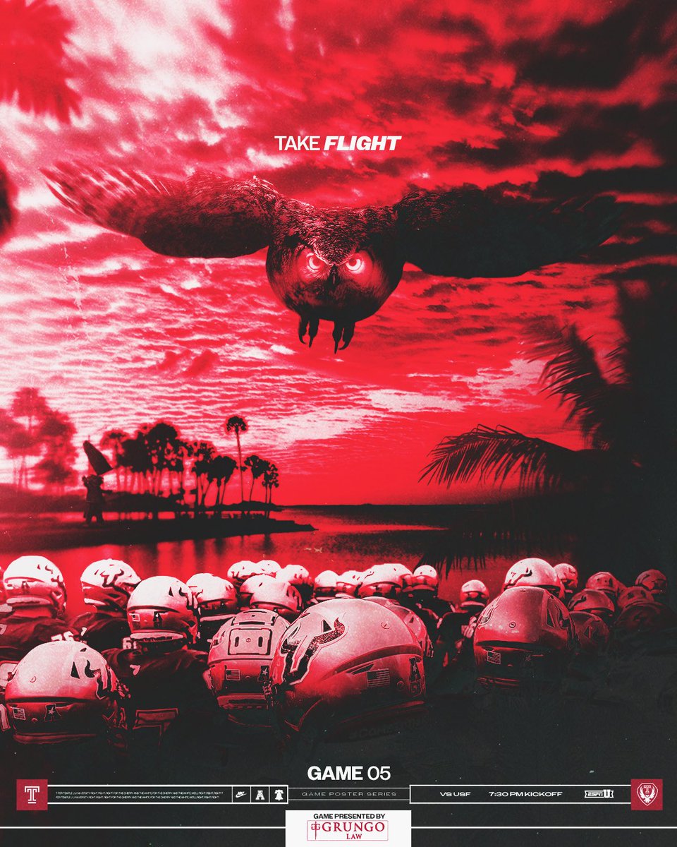 Temple_FB's tweet photo. Take Flight 🌴

#TempleTUFF https://t.co/vUyDpnzuhU