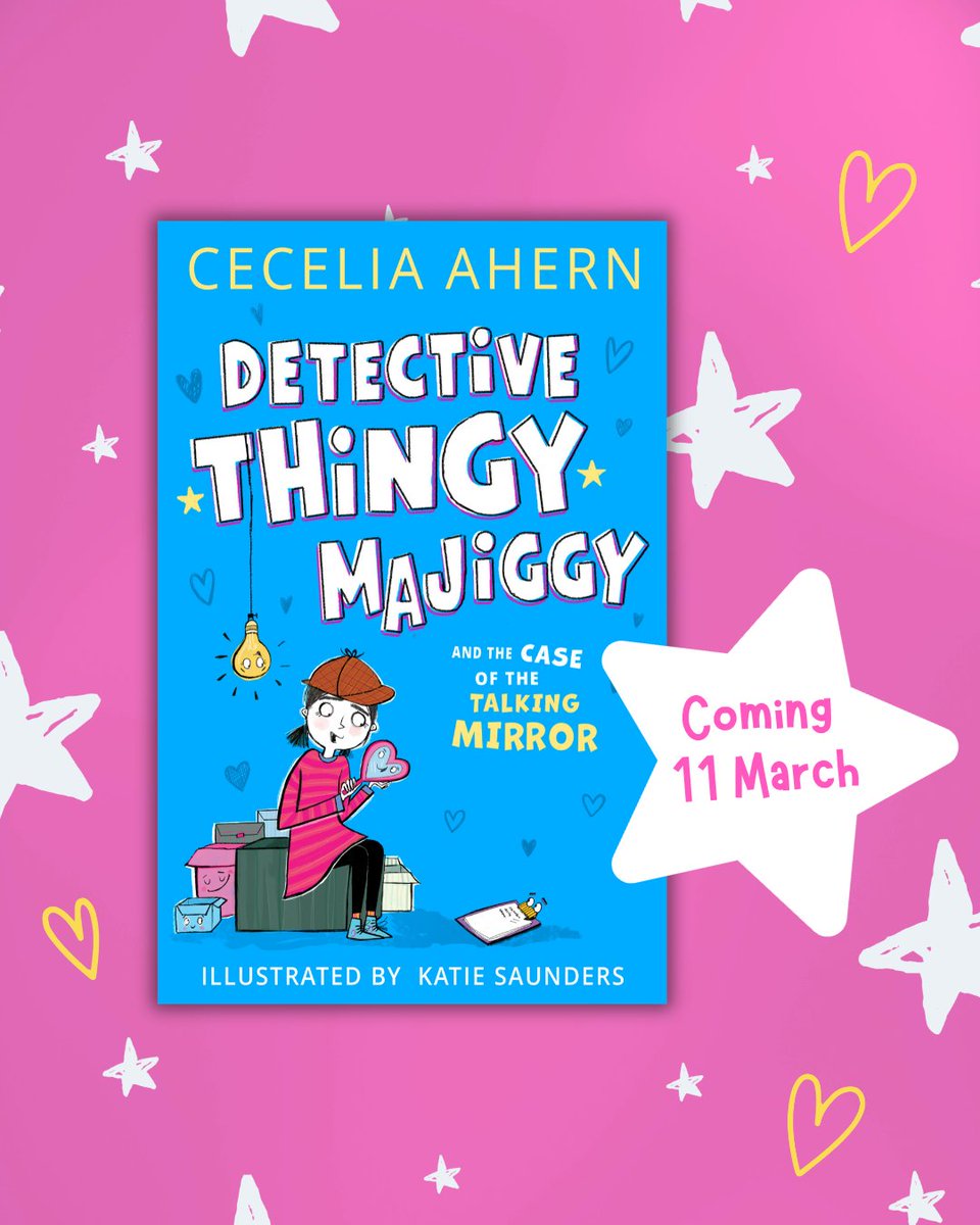 HarperCollinsCh's tweet photo. Detective Thingy Majiggy is returning for more mystery fun next March! The wonderful series from bestselling author, Cecelia Ahern 💗 

You can pre-order now Detective Thingy Majiggy and The Case of the Talking Mirror now!  👧🔍 https://t.co/aNjxvgLsv0 https://t.co/R1h9Nxfw8m