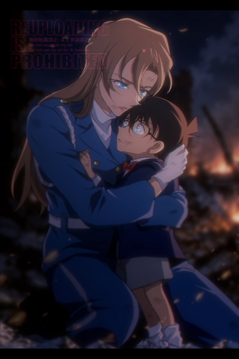 s_n_sb_4869's tweet photo. 千速さんとコナンくん

爆破事件が終わった。
身体からは震えが消えない。

目の前で蘇る――
弟を奪った爆音。

「……悪い。少し……こうさせてくれ」

何も聞かず、コナンはただ黙ってそこにいた。

失った弟の面影と、
今ここにいる小さな命を重ねるように。 https://t.co/W3LViYGd3Q