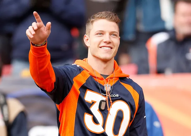 nickkorte's tweet photo. Here's an odd NFL fact that I've had in my mind for a while about Christian McCaffrey, who grew up in Denver while his dad Ed played for the Broncos:

Despite 2026 being his 10th season in the league, the Broncos are the only team he hasn't yet played against, and it isn't close. https://t.co/UCe6cw5rmq