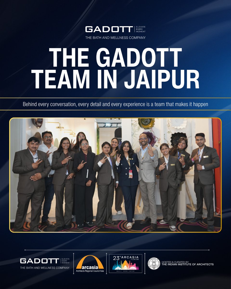 GadottLuxe's tweet photo. A memorable evening in Jaipur, celebrating inspiring conversations, meaningful connections, and exceptional design. ✨

Proud to bring the GADOTT team together with architects, interior designers &amp; design enthusiasts.

Because great design is shaped by great people and ideas. https://t.co/VCxsOVTXw8