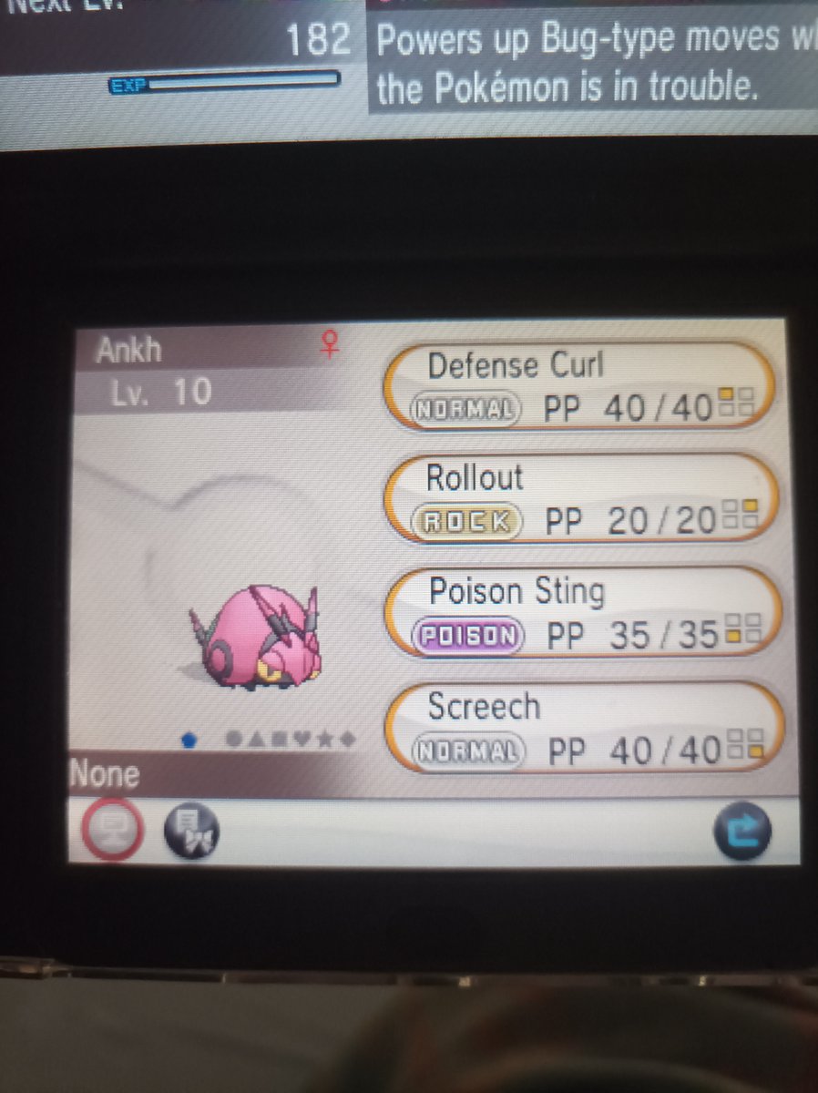 HeyWhazzat's tweet photo. Route 6 Encounter; Nincada (Damien)
Route 6 Ambush; Venipede (Ankh)
Route 7 Encounter; Furfrou (Tense O' Dig )
I actually told to a Friend of mine i wanted Nincada, and look at that LOL. Also, Orson the Charmander died because 2 Furfrous Ganged up on him with Headbutt... https://t.co/7zegZfr7fY