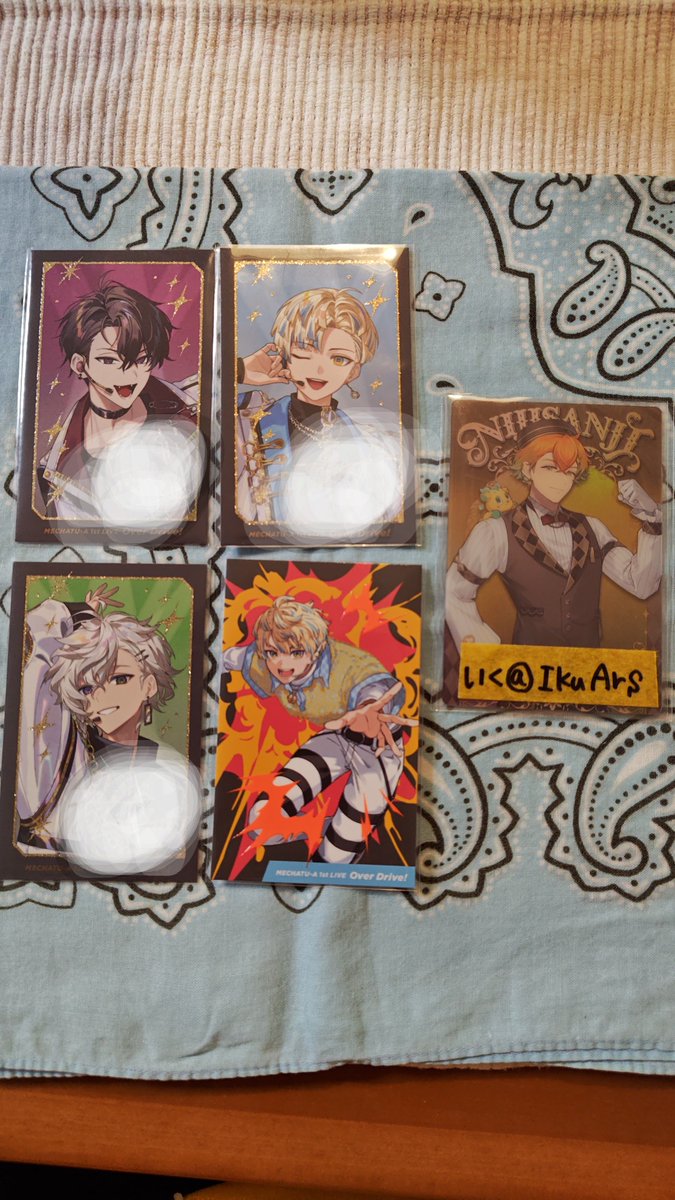 IkuArs's tweet photo. にじさんじ MECHATU-A めちゃつえー ライブ グッズ Over Drive! 1st LIVE ランダムカード

譲　画像1枚目

求　同種IDカードの方

郵送希望です。
よろしくお願いいたします。 https://t.co/JK1h6J2n2L