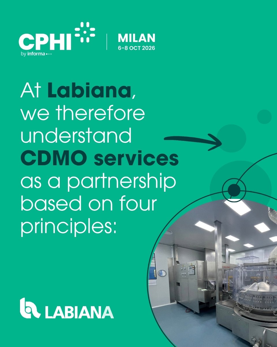 Labiana_Health's tweet photo. Every pharmaceutical project presents different challenges.
The product, formulation, volume, technology transfer process, destination markets and regulatory requirements all determine how its development and manufacturing should be approached.
#CPHIMilan #CPHI2026 #CDMO #Labiana #AtTheHeartOfPharma @CPHI_Events