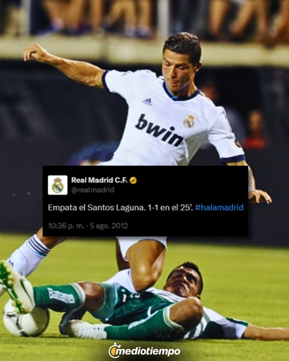 mediotiempo's tweet photo. Alguien que ve futbol por TikTok: El Santos nunca fue importante, siempre ha sido de relleno

El Santos en 2012 al Real Madrid de CR7, Xabi Alonso, Casillas y compañía: https://t.co/tsJlkko5eM