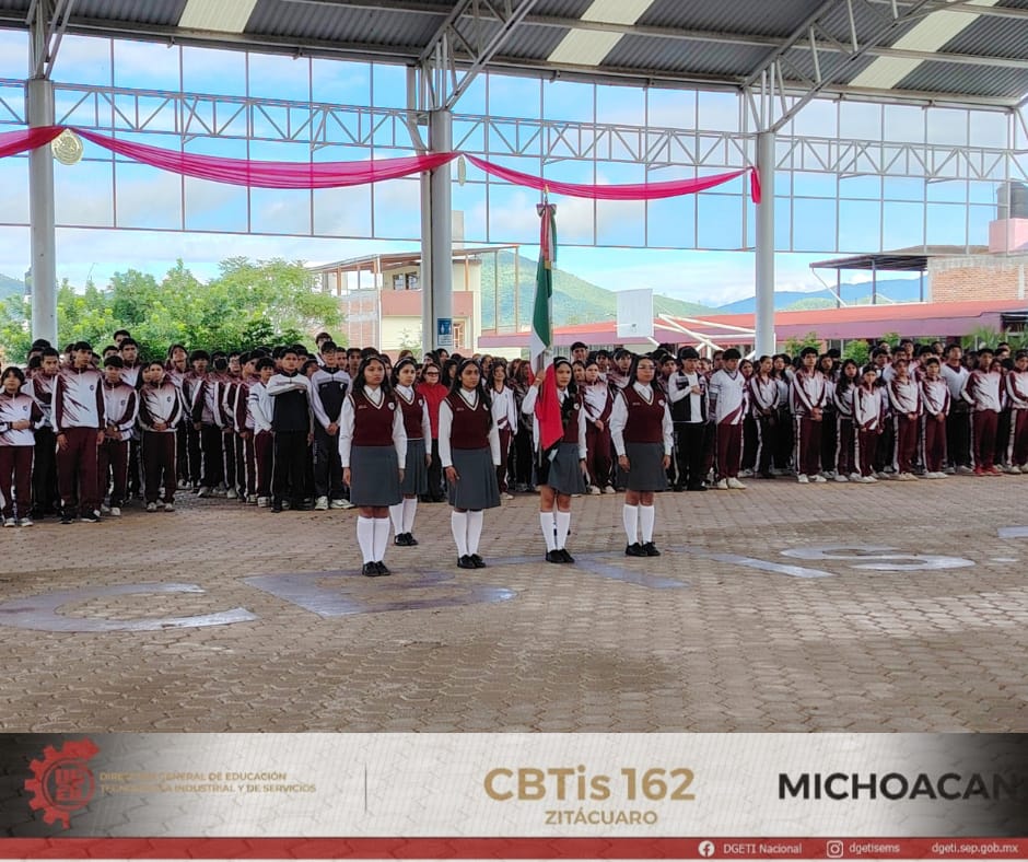 cbtis162's tweet photo. 🇲🇽 ACTO CÍVICO | SEMANA DEL 28 DE SEPTIEMBRE AL 2 DE OCTUBRE DE 2026 🇲🇽
En el CBTIS 162 llevamos a cabo nuestro acto cívico correspondiente a la semana del 28 de septiembre al 2 de octubre. Reconocemos la participación de alumnos de 5AM Programación y 5AV Programación. https://t.co/MMlr9ZvqQY