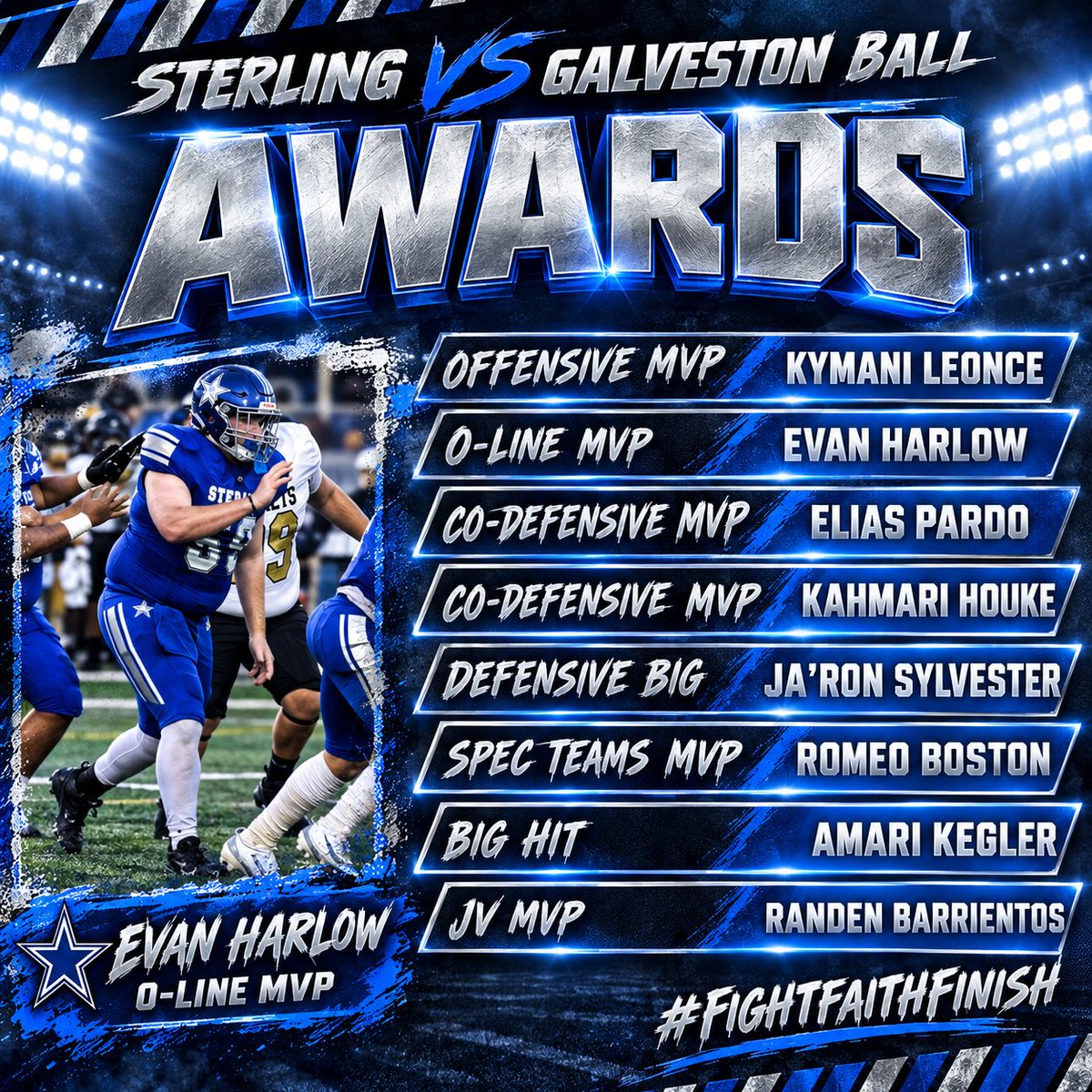 RSS_RangersFB's tweet photo. Galveston Ball award winners #FightFaithFinish #RossIsBoss https://t.co/ENKGb8gWGY
