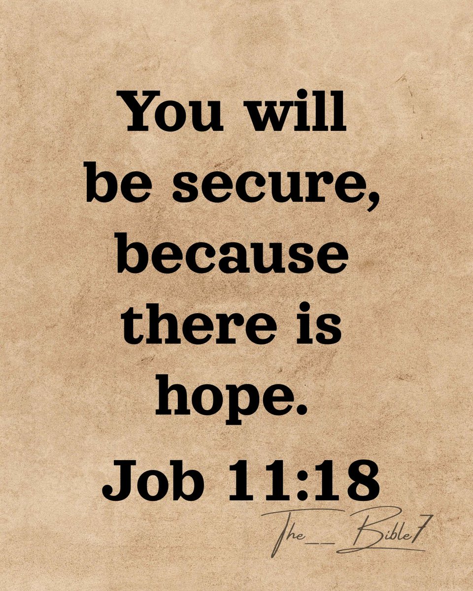 The__Bible7's tweet photo. Job 11:18 https://t.co/E6Lucu1TVS
