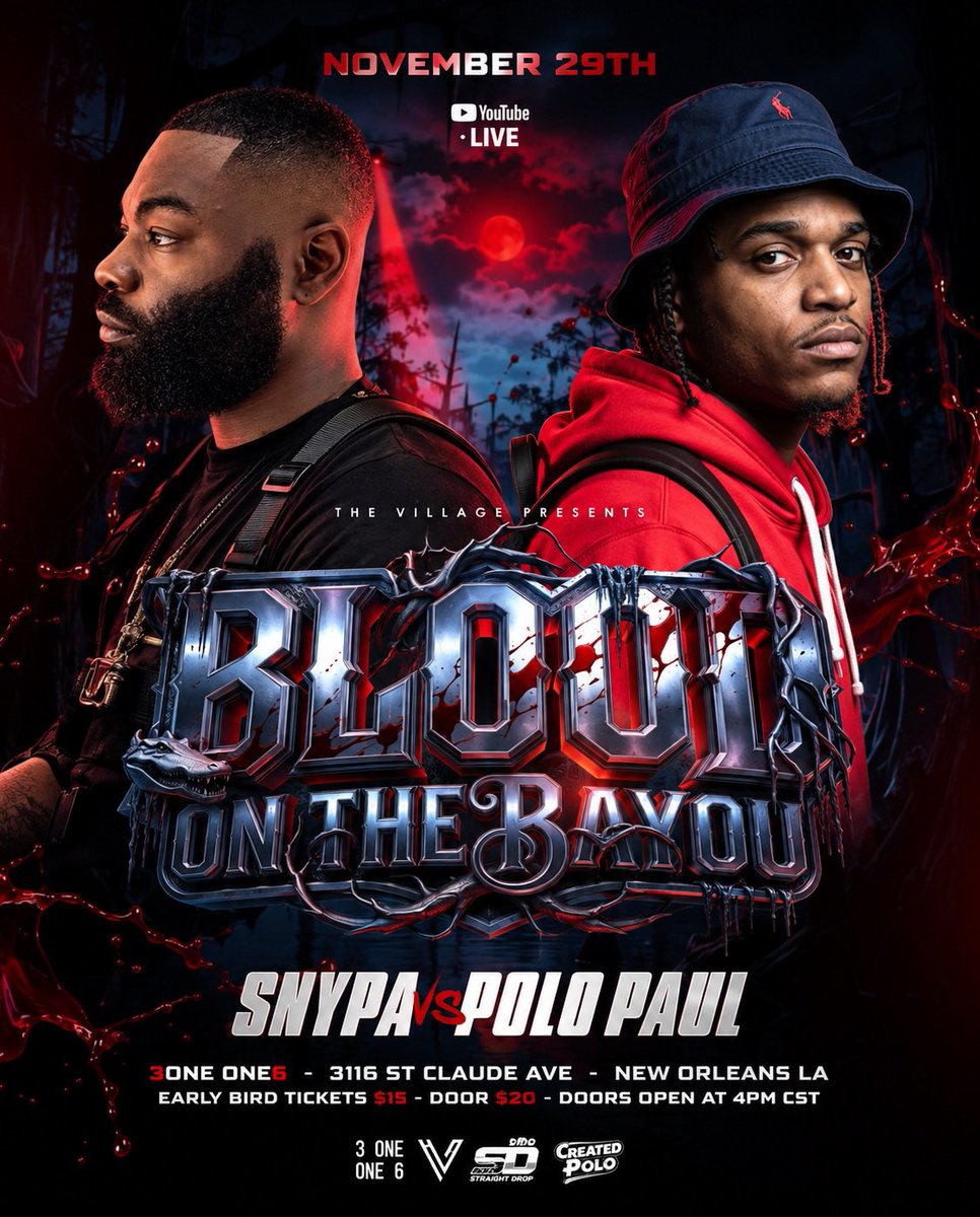 POLOPAULMUSIC's tweet photo. Your boy Back
New Orleans, Louisiana
11/29
Polo Paul Vs Snypa
#POLOPOE #WR4EVER #YFP #FUNCCSHWAYYROOM https://t.co/SJOjcFPHdI