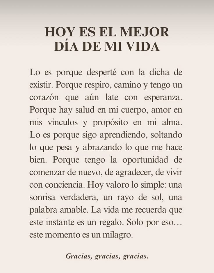 Motivosentuvida's tweet photo. Hoy es el mejor día de mi vida... 🙏🏻🙏🏻🙏🏻❤️

Recuerda un día a la vez. ☺️❤️❤️❤️❤️

#BuenosDías 
#BuenosDíasATodos 
#FelizMiércoles 
#Miercoles 
#Amén
#FraseDelDía 
#VidaPositiva https://t.co/8XH4Rs6Qxz