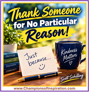 RealHawkeye8's tweet photo. Thought for the day...  

"Thank Someone for No Particular Reason!”  

For more messages of hope and inspiration...check out the community at: https://t.co/fYsVd1YdKj 

Have a fabulous day... #dreamscometrue #livingthedream #legacy #success https://t.co/vvy8GRYcRx
