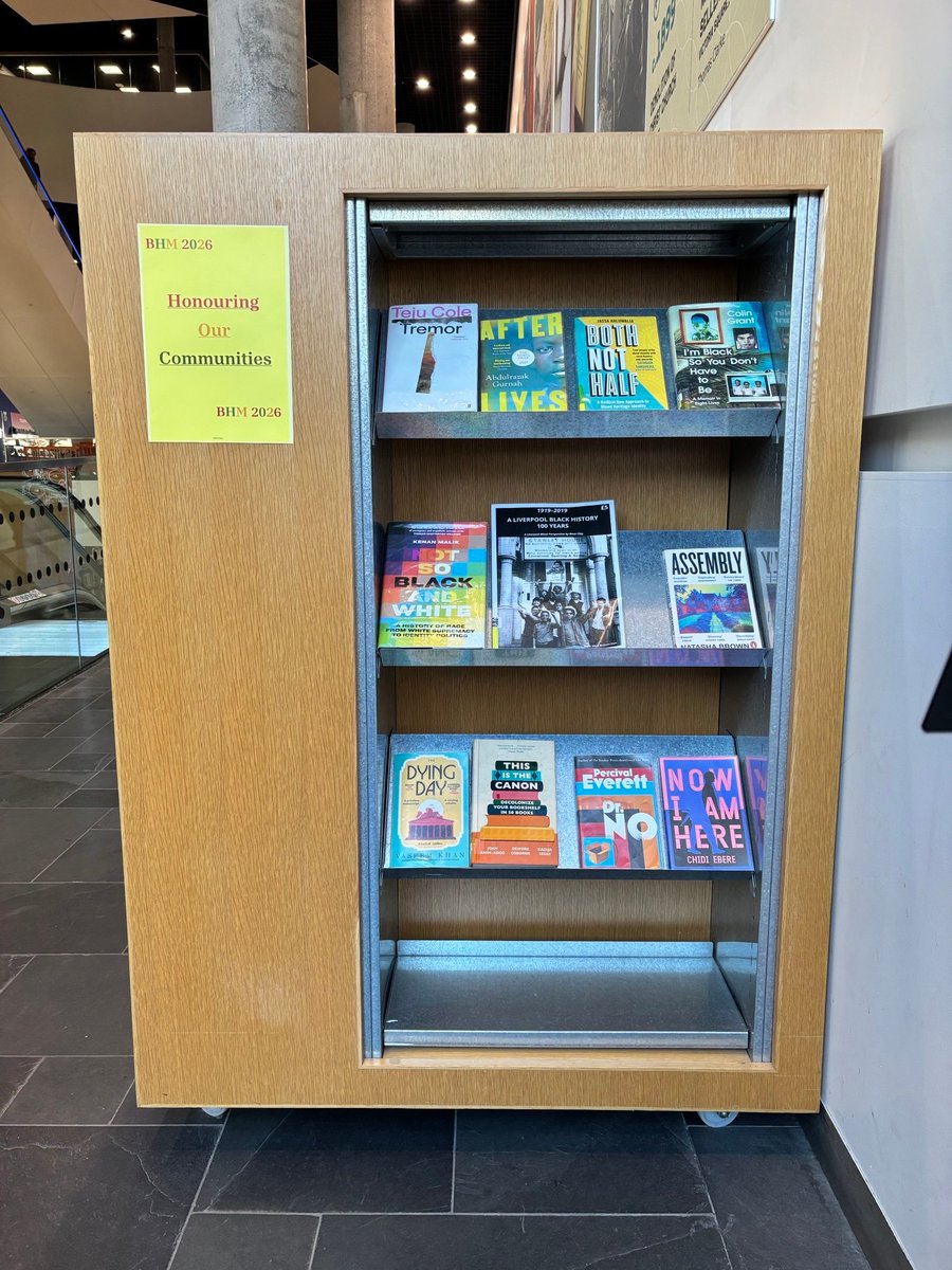 BhamLibReader's tweet photo. October is Black History Month. The theme for the year, 2026 is ‘Honouring Our Communities.’ Visit our display on the Upper Lending Terrace via the entrance foyer.

@LibraryofBham #BlackHistoryMonth https://t.co/YXrLd5fRvC