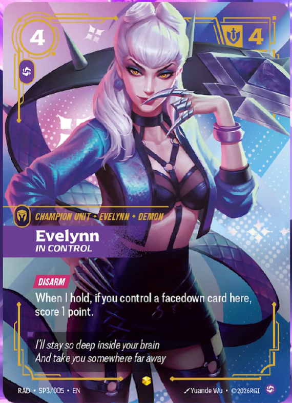 RiftboundReport's tweet photo. Evelynn's K/DA SP Alt Art has been revealed by @Necrit94!

#RBRadiance https://t.co/TgBDqJKtnl