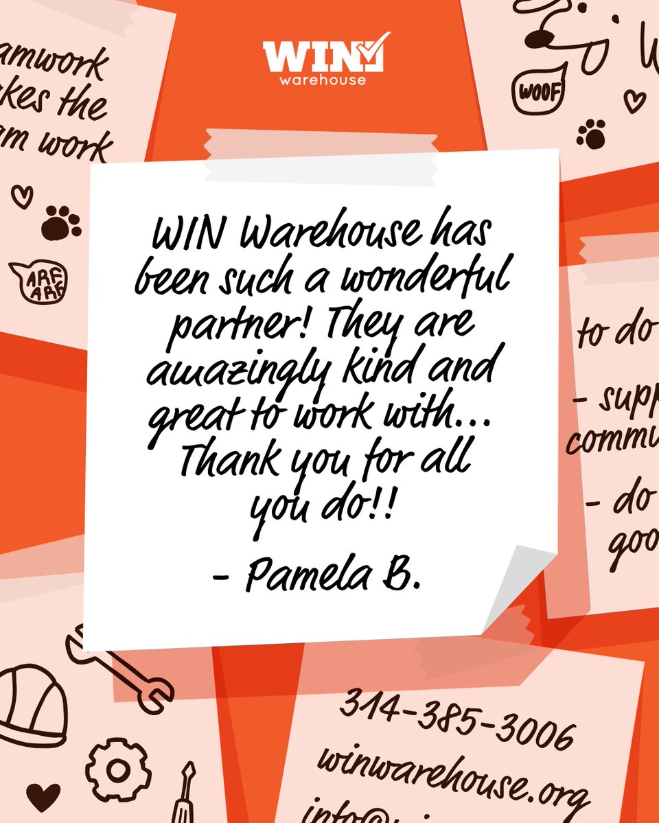 WINwarehouse's tweet photo. The best part of what we do? The people we get to do it for! 🧡
We’re so grateful for the nonprofits who make WIN Warehouse part of their work. Thank you for letting us be a small part of the big things you’re doing!
#WINWarehouse #NonprofitSupport #NonprofitCommunity https://t.co/qFt4644BWm