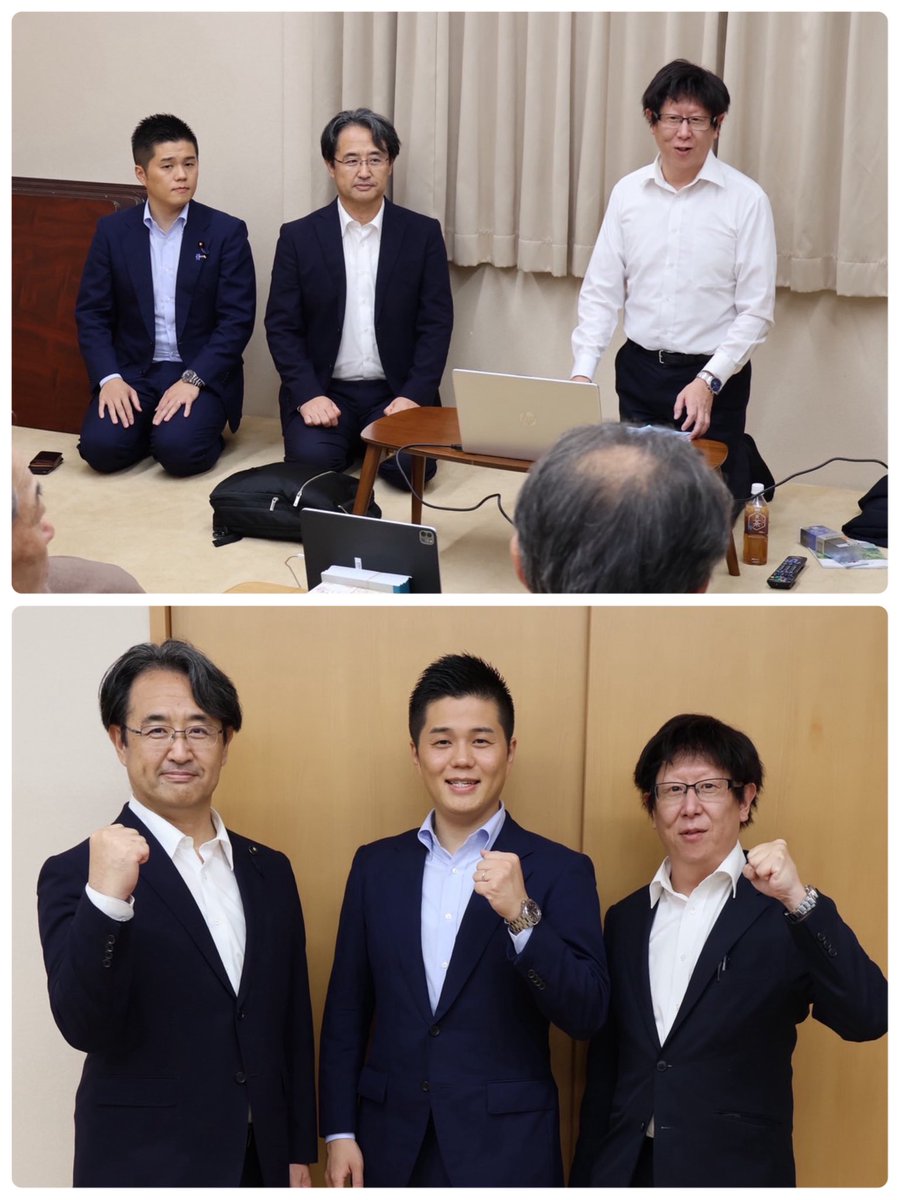 m_kuzuu's tweet photo. 今夜は、 #原田直樹 衆院議員、#仲村秀明 県議を迎えて党員会を開催。

自分からは「ヘアロスキッズキャンプ」での交流について。

仲村県議からは千葉県の豪雨災害への取り組みを、原田衆院議員からは復党の経緯などについて丁寧な説明がありました。

雨の中ご参加いただいた皆様に感謝です。 https://t.co/Gqm6AxG2T2