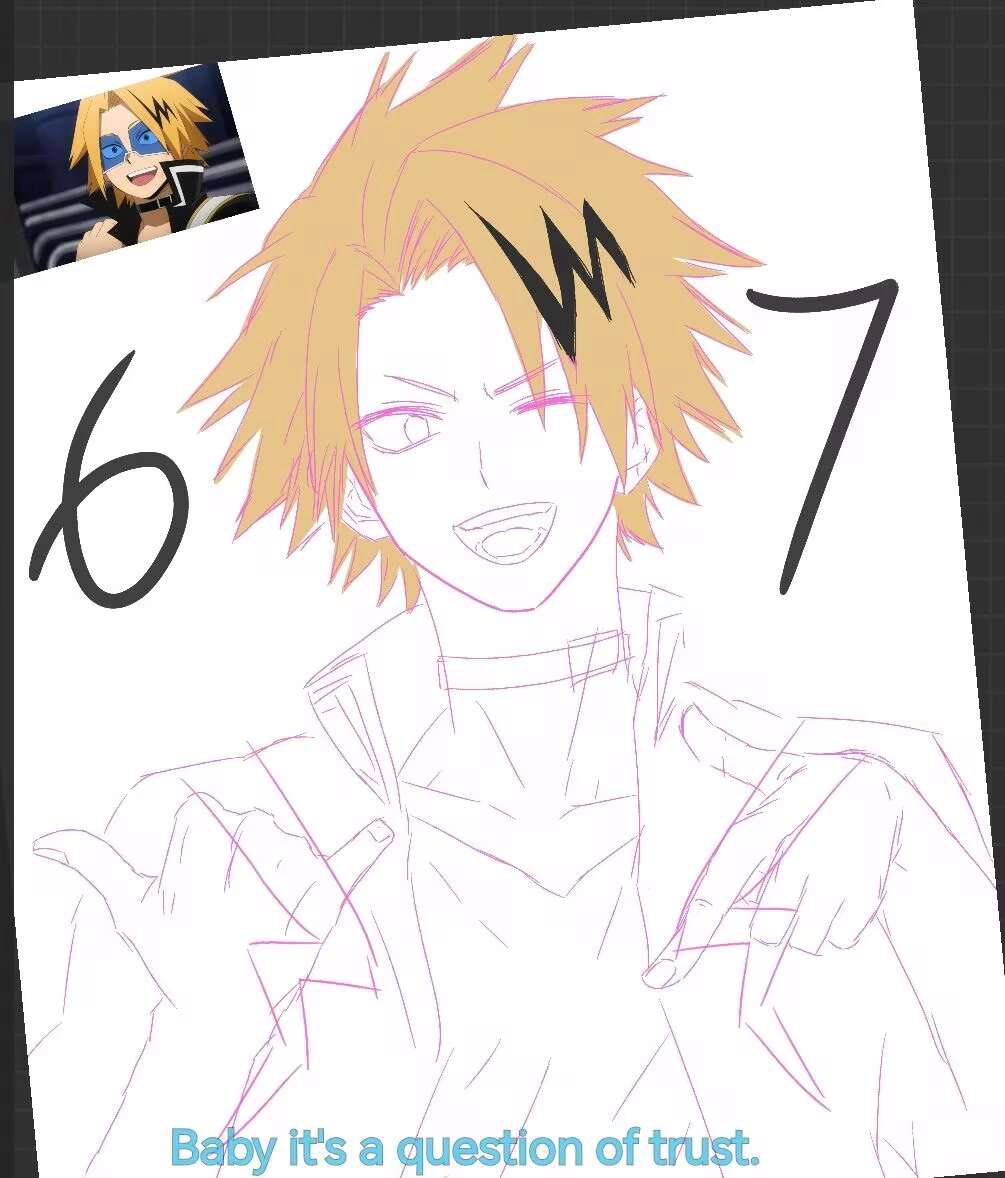 NanNant0ui's tweet photo. 6767⚡⚡今さらこのネタやるの遅すぎるかな？ww  まだ描き終わってない😌

#上鳴電気 #ヒロアカ #僕のヒーローアカデミア https://t.co/1tNJa316q2
