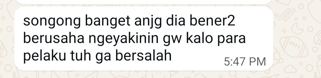 nugget_andfries's tweet photo. aksi tadi di teknik dan gue dpt laporan kek gini :/

STOP NORMALISASI JOKES SEXIST DI TONGKRONGAN YA BAPAK

mau itu verbal atau tidak, yg namanya kekerasan seksual TETAP KEKERASAN SEKSUAL

kalau dari KBGO aja "ACUH" = kampus tidak bisa memberikan ruang aman bagi perempuan https://t.co/pSgfWVKj7M