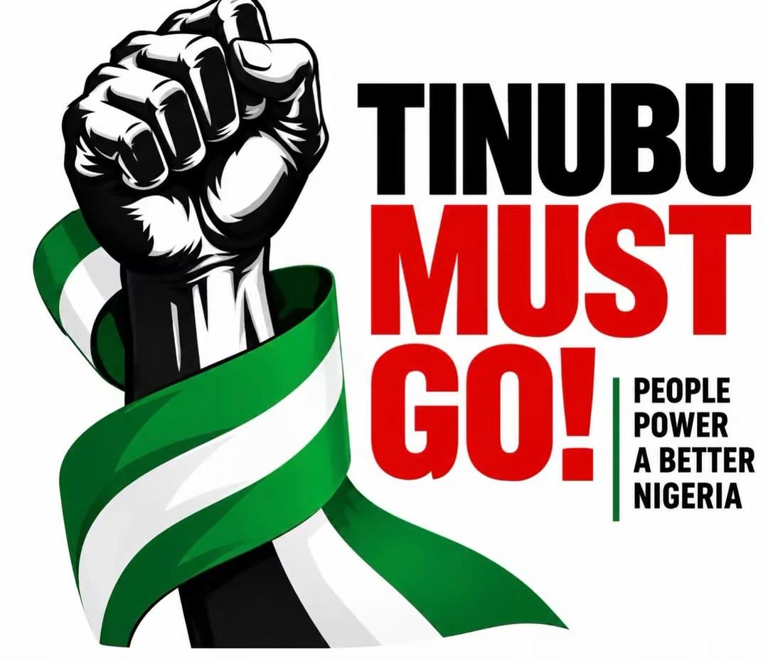 dawisu's tweet photo. In solidarity with our five TMG members that were arrested in Borno yesterday for simply wearing the Tinubu Must Go tee shirt, we will be posting this new logo across all our social media pages! If Tinubu likes, let him arrest all of us but in sha Allah sai ya tafi! 🔥🤝 https://t.co/PO1MZNYhv8