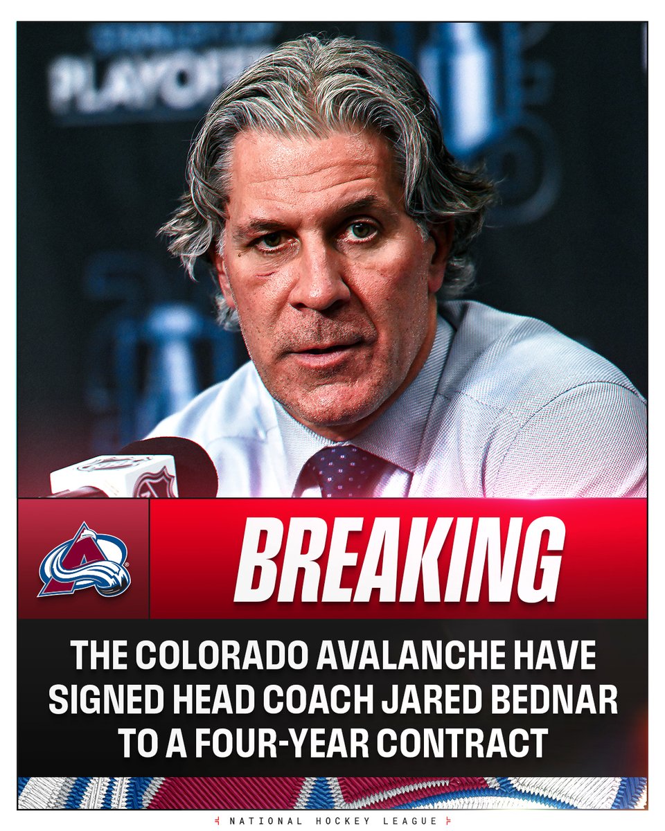 Coach Jared Bednar is staying put behind @​Avalanche bench. 🫡 
 [📷](https://pbs.twimg.com/media/HTeHW7_bcAAS9MT.jpg) https://pbs.twimg.com/media/HTeHW7_bcAAS9