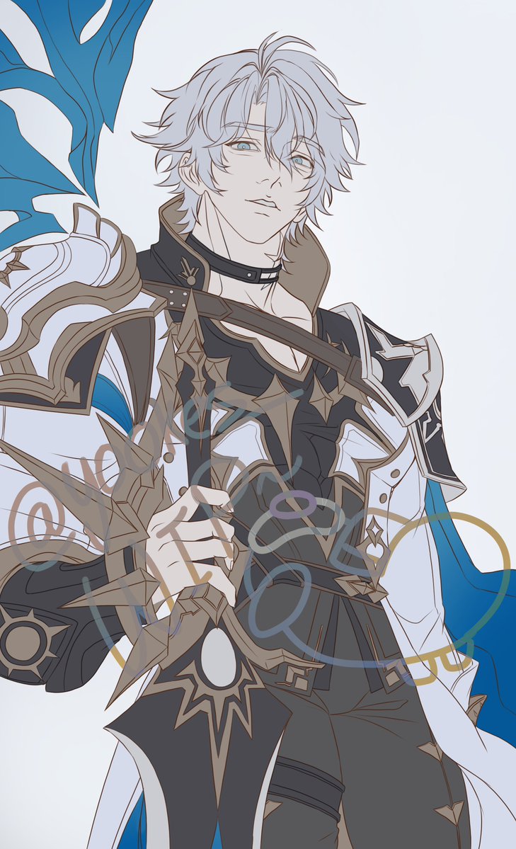 Valeria_FFXIV's tweet photo. I think hes pretty neat! 🥺🩵 (WIP) https://t.co/tKCD9sm3or