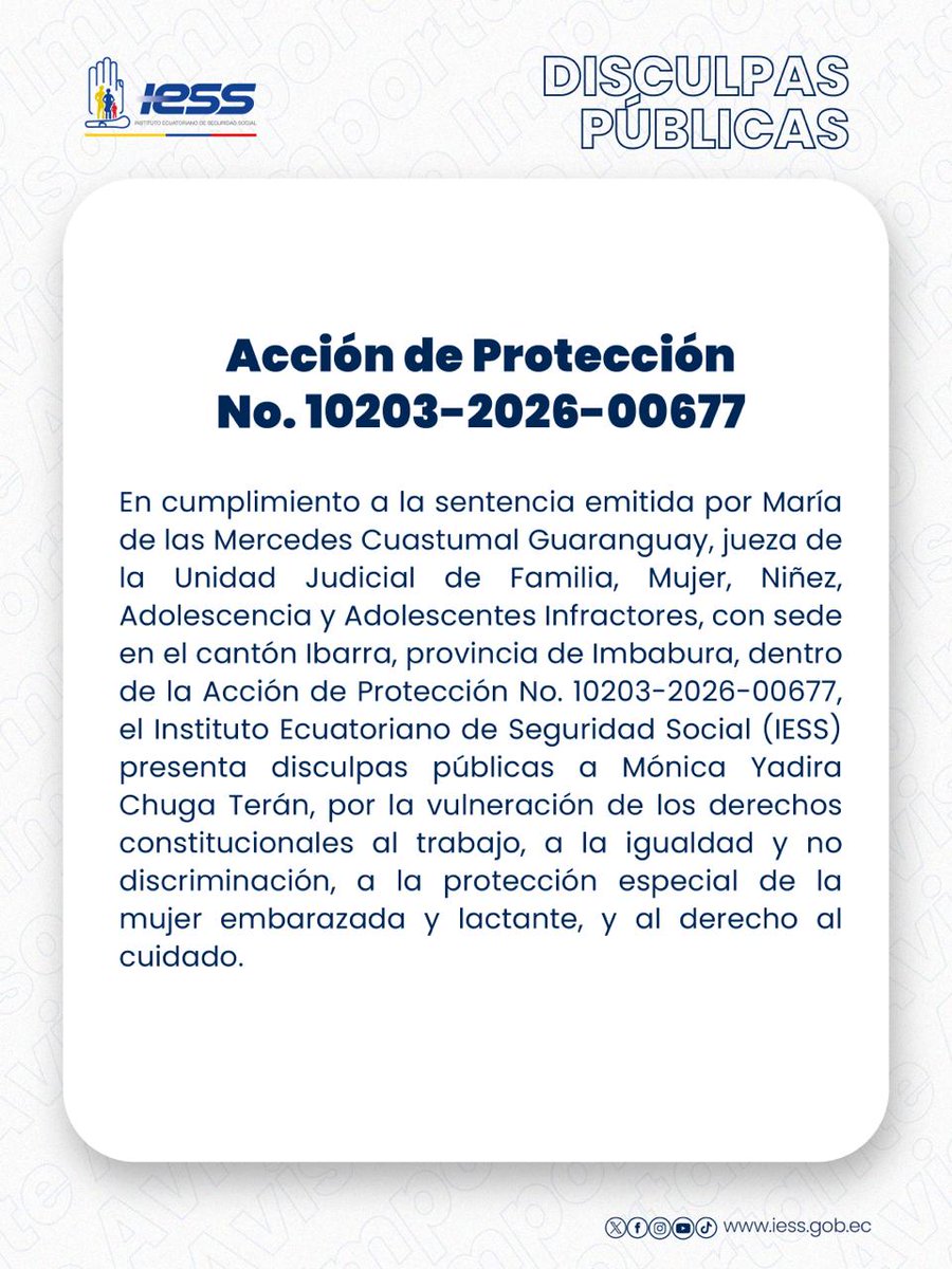 IESSec's tweet photo. Ofrecemos #DisculpasPúblicas dentro de la causa No. 10203-2026-00677   

Detalles ➡️ https://t.co/bLSNh1U4pv https://t.co/Bv2Gnm651k
