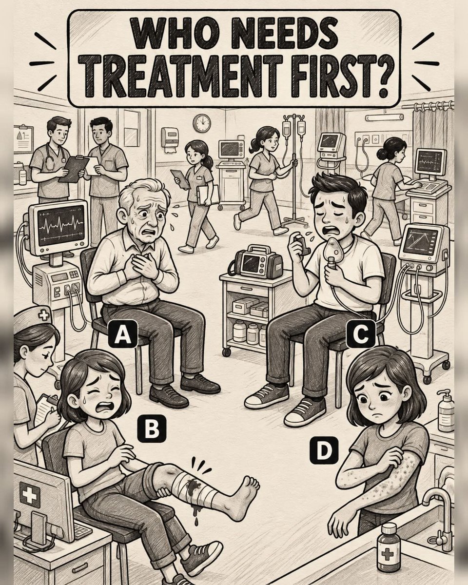 tayo_twits's tweet photo. Who should be treated first? https://t.co/DxqeobcrZt
