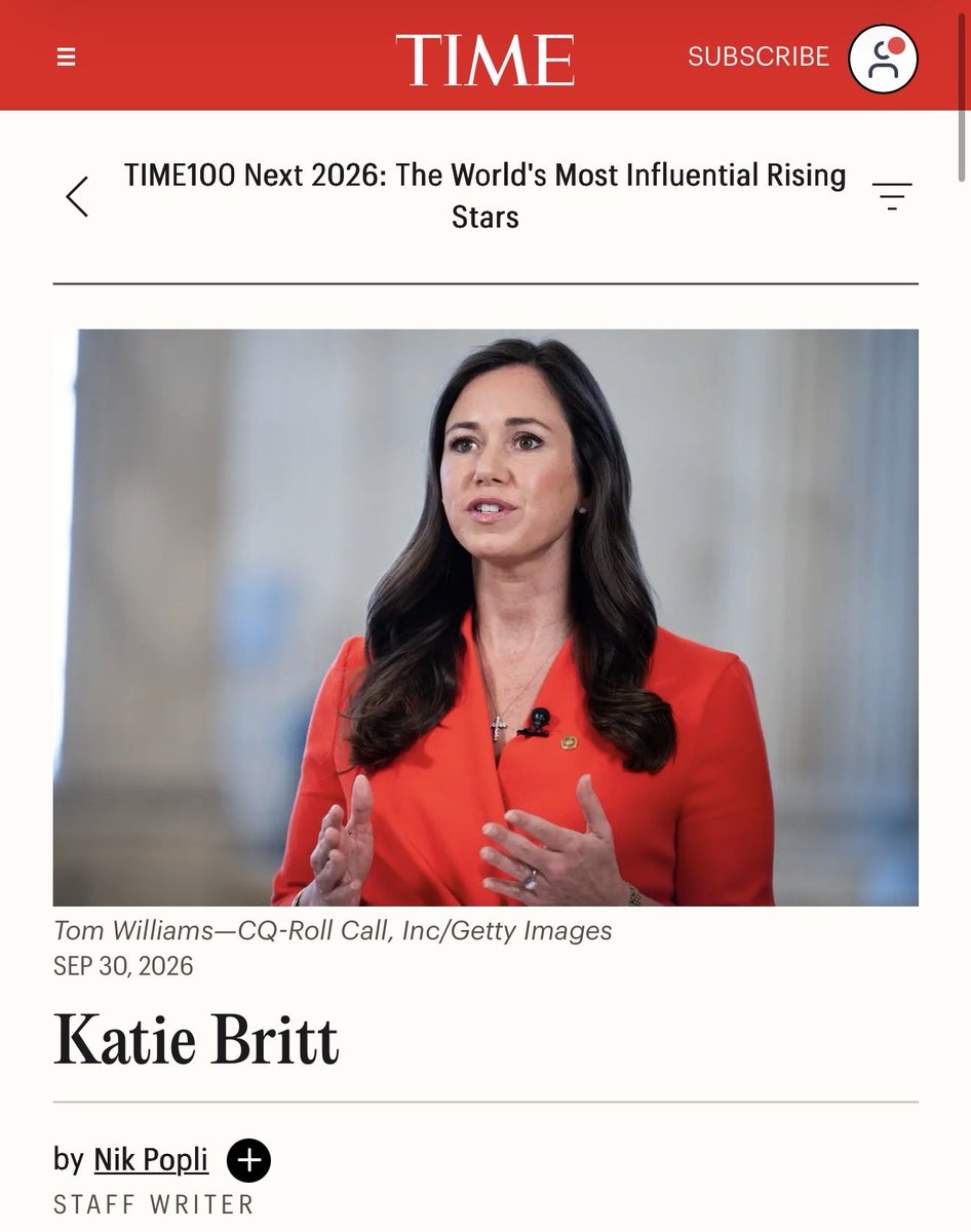 RepLedbetter's tweet photo. I don’t think it’s a stretch at all to say that Alabama has one of America’s most effective U.S. senators in Katie Britt.

Congratulations, @SenKatieBritt, on this recognition, and thank you for always putting Alabama first. https://t.co/SBu5bDhvha