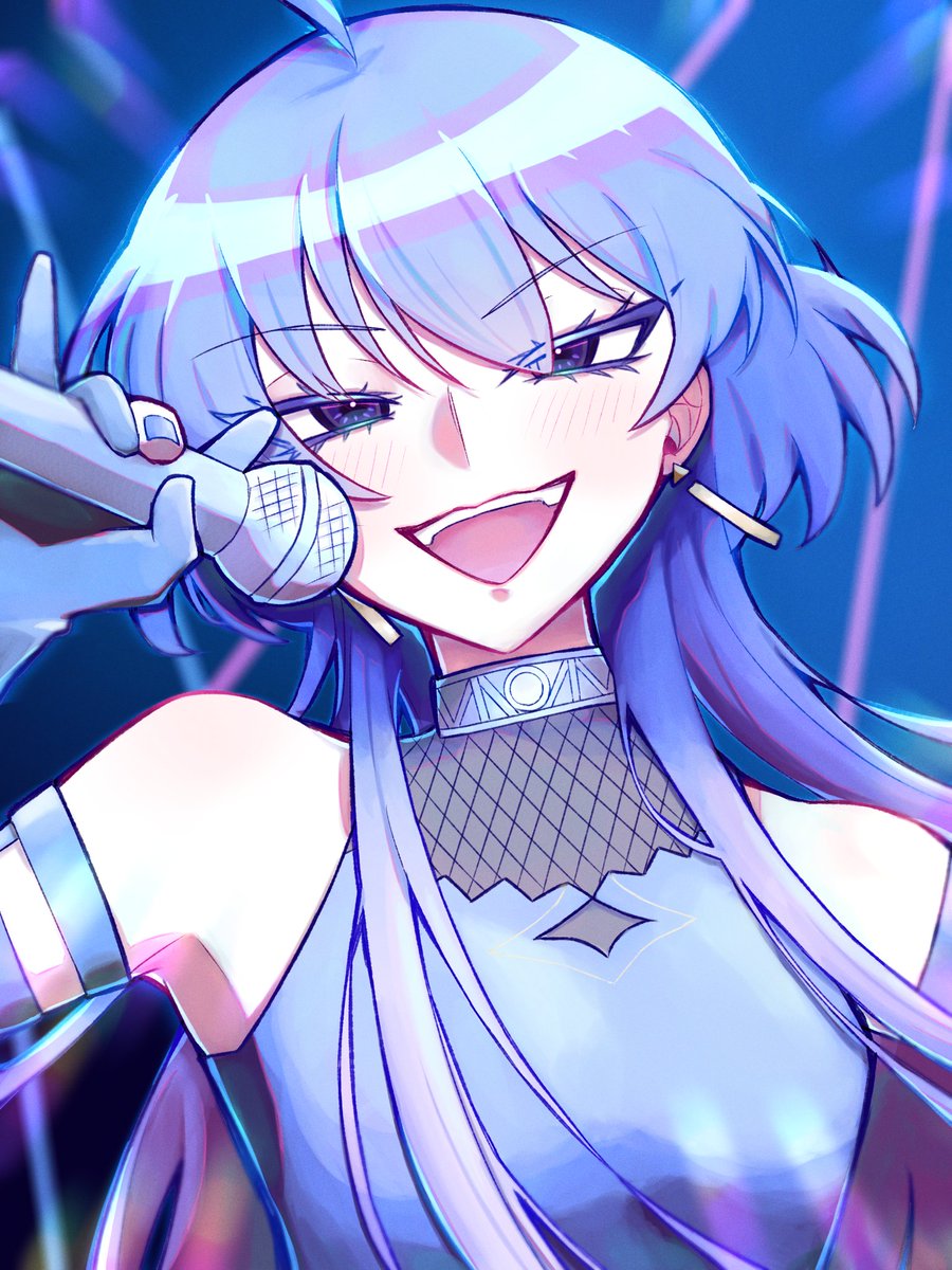 777__oo__'s tweet photo. #今月描いた絵を晒そう 
アニメ追いつけて楽しかった～🎤🎶 https://t.co/sHXwqZ486M