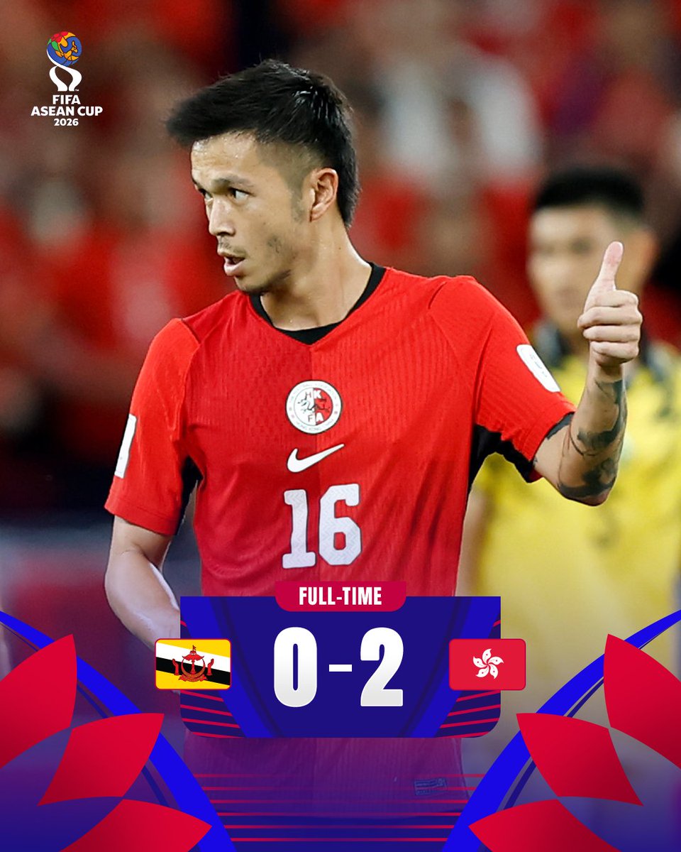 afcasiancup's tweet photo. 𝗙𝗧 | 🇧🇳 Brunei Darussalam 0️⃣-2️⃣ Hong Kong, China 🇭🇰

The Division 2 hosts come out on top to seal their spot in the Final!

#FIFAASEANCup https://t.co/9Ra9lzIXIH
