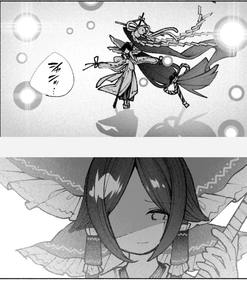 NaracadiaAlone's tweet photo. 実は東方Project公式の漫画で既に、博麗霊夢の先代、「先代 博麗の巫女」が姿を現していることは世間一般でどれほど知られているのだろうか https://t.co/HKW6UZ4lHE