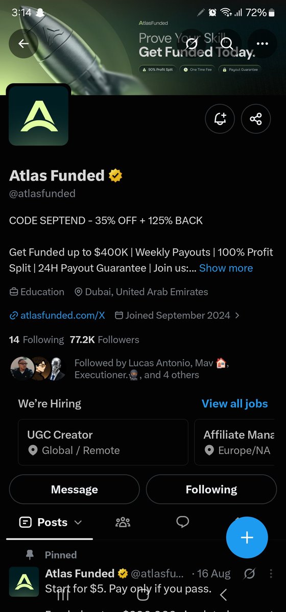 Liquidity_00's tweet photo. @usmanmoduk @LAntonioAF @atlasfunded @atlas_futures @IvanaAF Done ✔️ https://t.co/CkXOBTKc1t