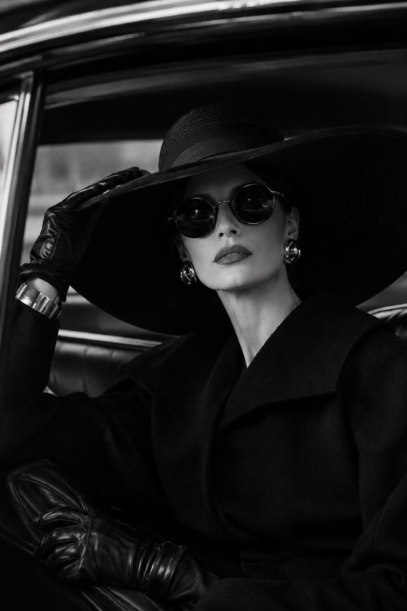 Monochrome Car Hat Portrait